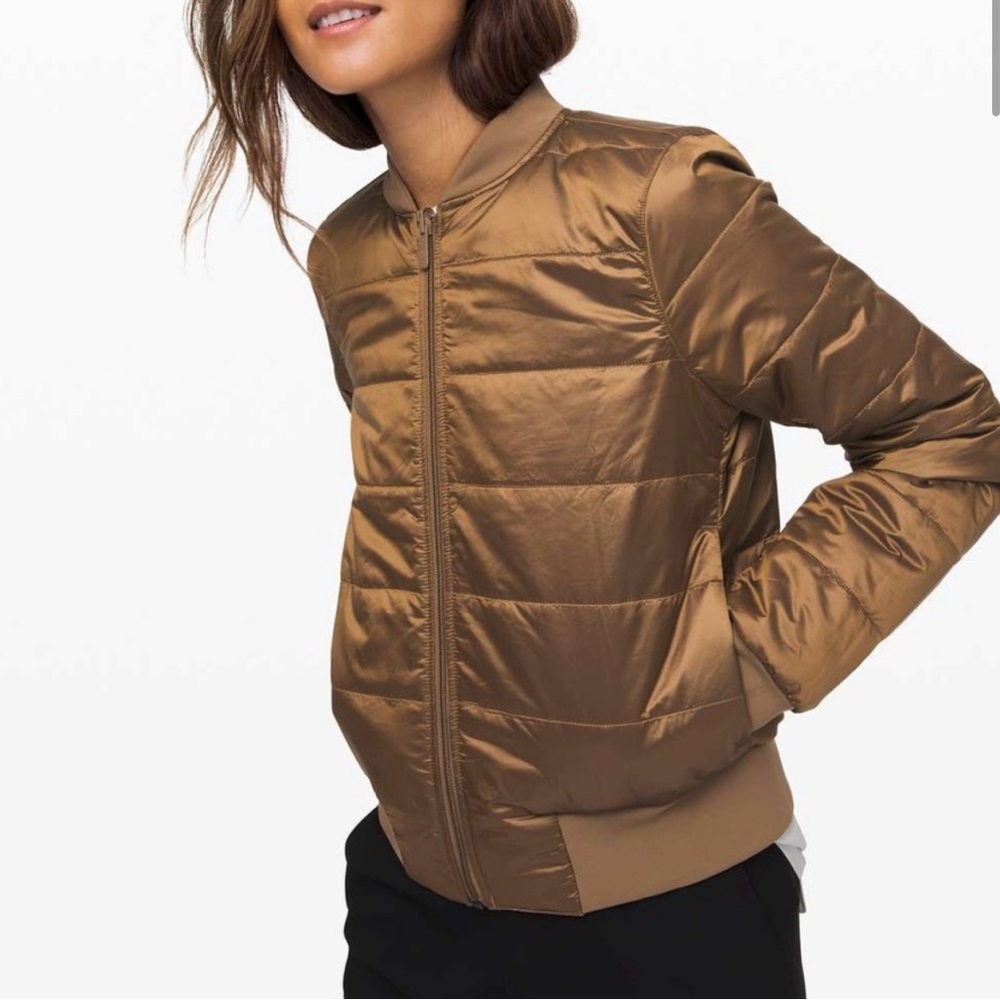lululemon athletica Tan Bomber Jacket